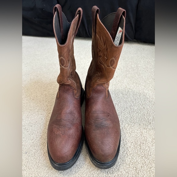 Red Wing Pecos Boots 2201 Pull On Cowboy Work Boot Steel Toe Brown Men's Sz 13 D - Picture 2 of 12